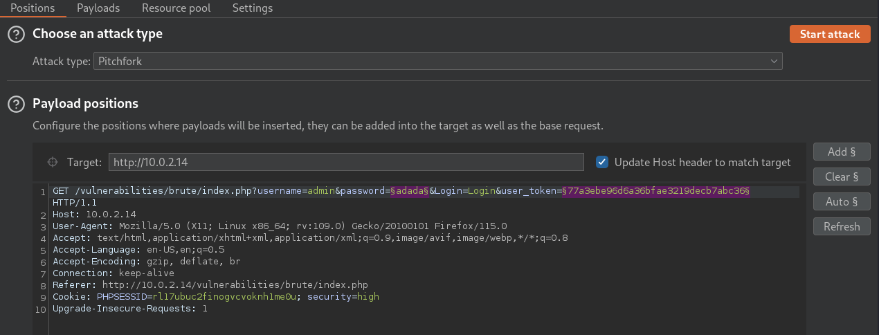 Pantalla del intruder